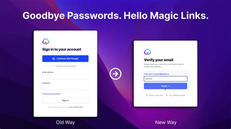 Password free login with magic links